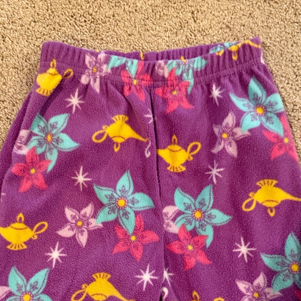 Disney Jasmine Kids Pajama Set - Teal and Purple. EUC. Soft. Comfortable. - Picture 5 of 14